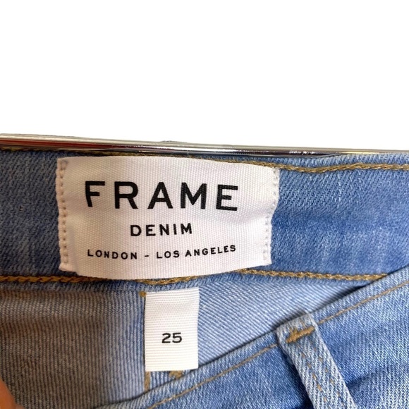 FRAME Le High Skinny Shredded Hem Jeans - Picture 7 of 12